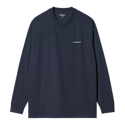 pánské triko Carhartt WIP L/S Script Embroidery T-Shirt